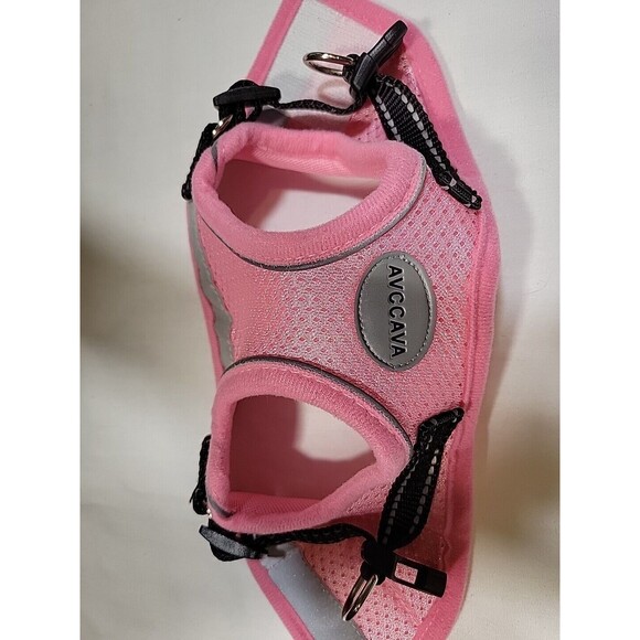 New Sz XS Dog Harness Pink Step-in Lock Adjustable Air Mesh Harness & Leash - Picture 7 of 8